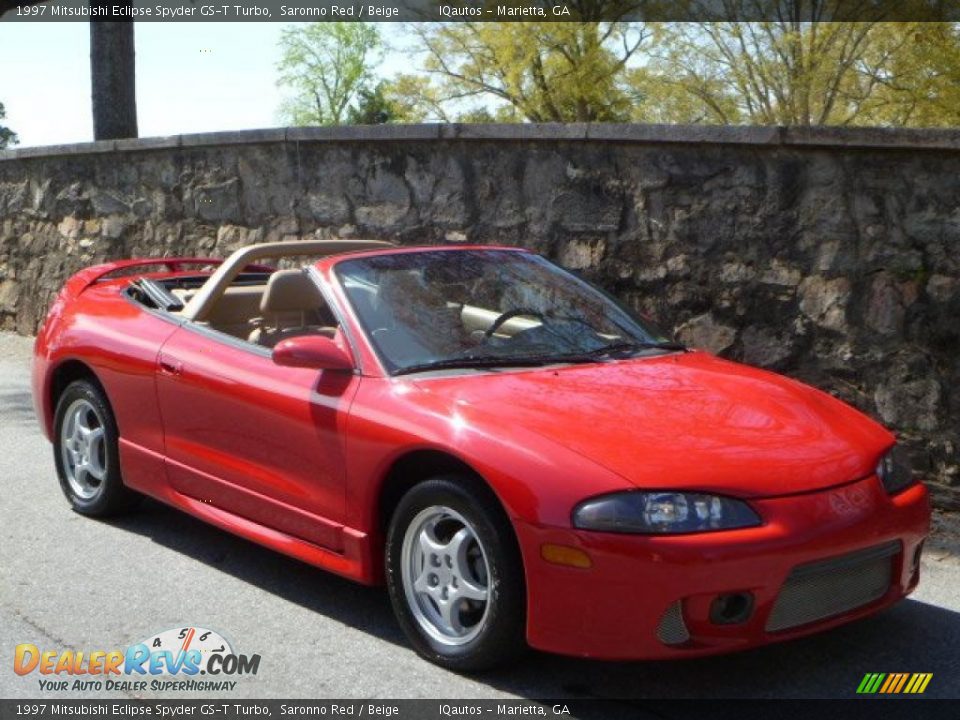 1997 Mitsubishi Eclipse Spyder GS-T Turbo Saronno Red / Beige Photo #1