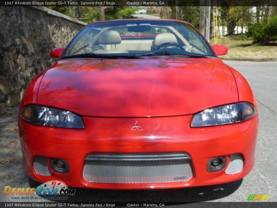 1997 Mitsubishi Eclipse Spyder GS-T Turbo Saronno Red / Beige Photo #3