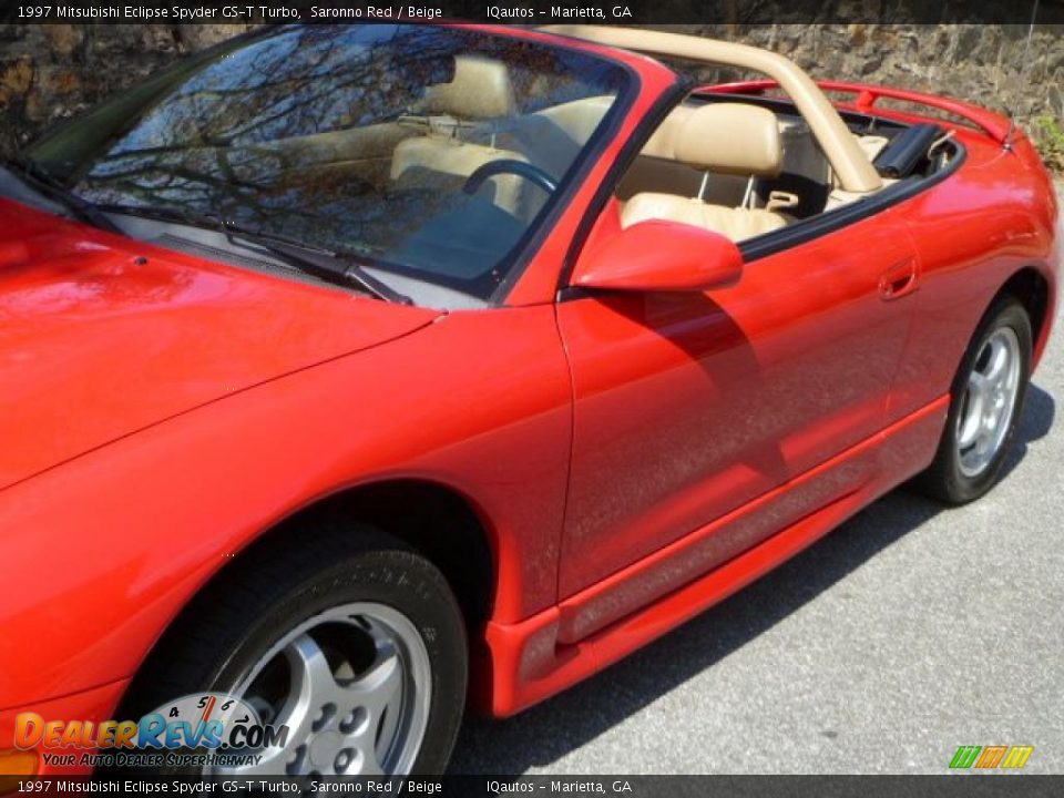 1997 Mitsubishi Eclipse Spyder GS-T Turbo Saronno Red / Beige Photo #6