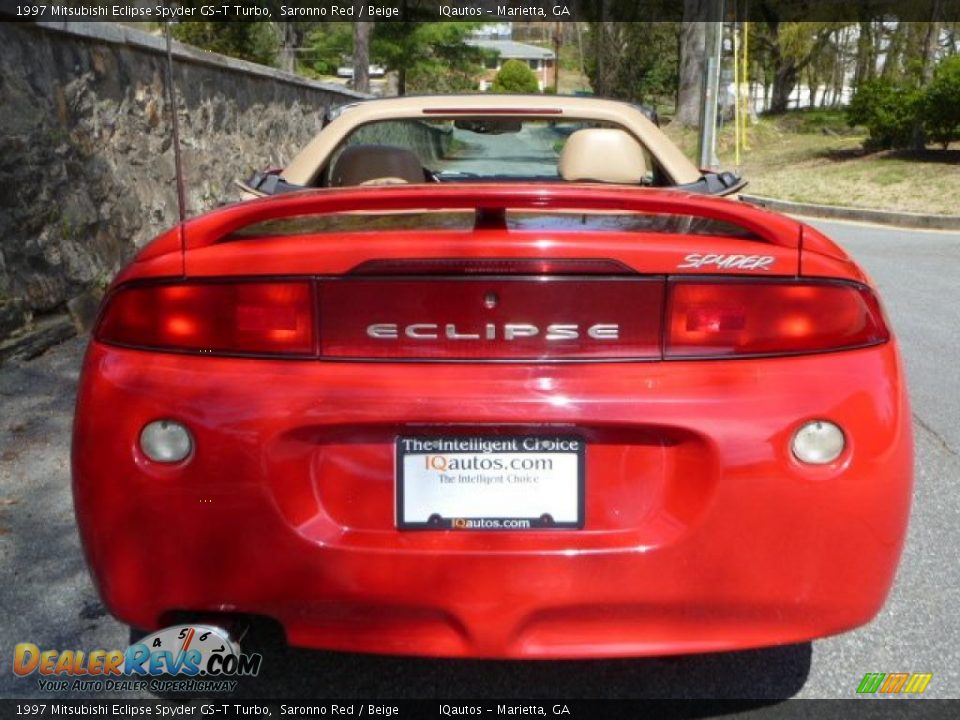 1997 Mitsubishi Eclipse Spyder GS-T Turbo Saronno Red / Beige Photo #7