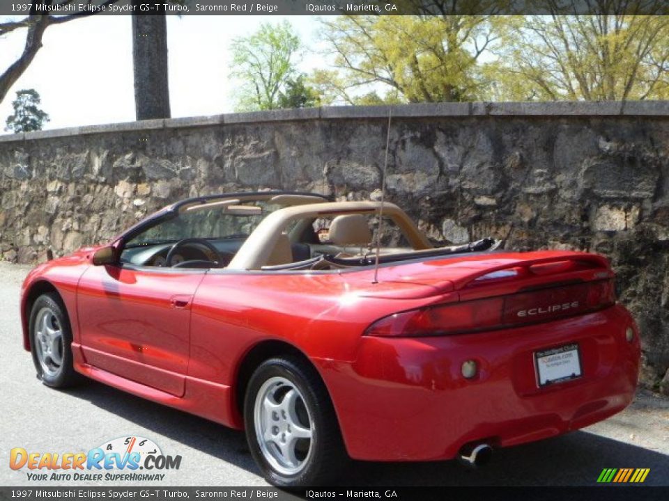 1997 Mitsubishi Eclipse Spyder GS-T Turbo Saronno Red / Beige Photo #15