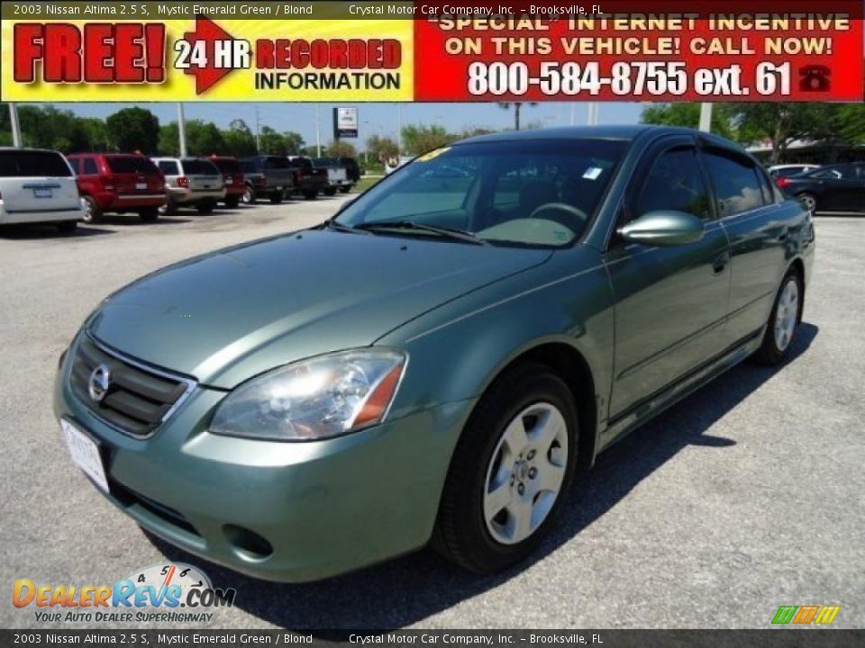 2003 Nissan Altima 2.5 S Mystic Emerald Green / Blond Photo #1
