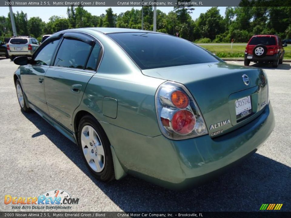 2003 Nissan Altima 2.5 S Mystic Emerald Green / Blond Photo #3