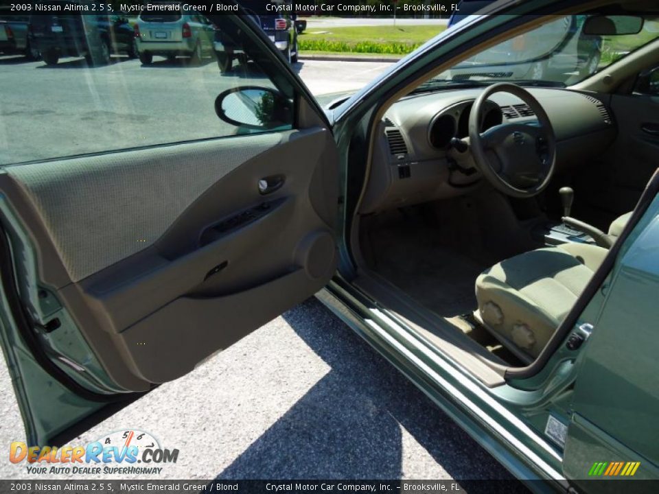 2003 Nissan Altima 2.5 S Mystic Emerald Green / Blond Photo #4