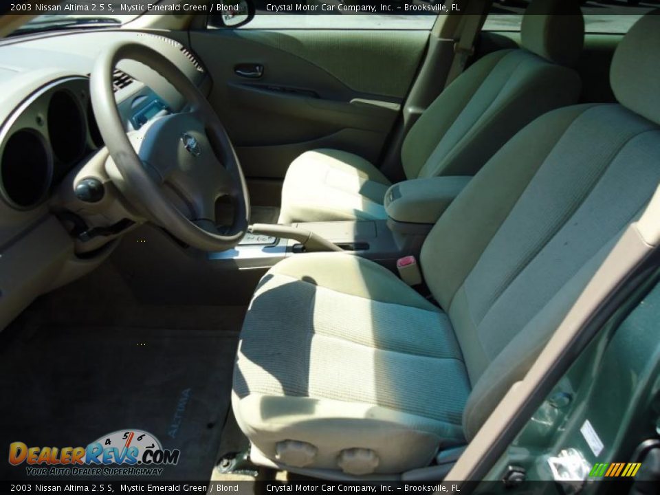 2003 Nissan Altima 2.5 S Mystic Emerald Green / Blond Photo #5