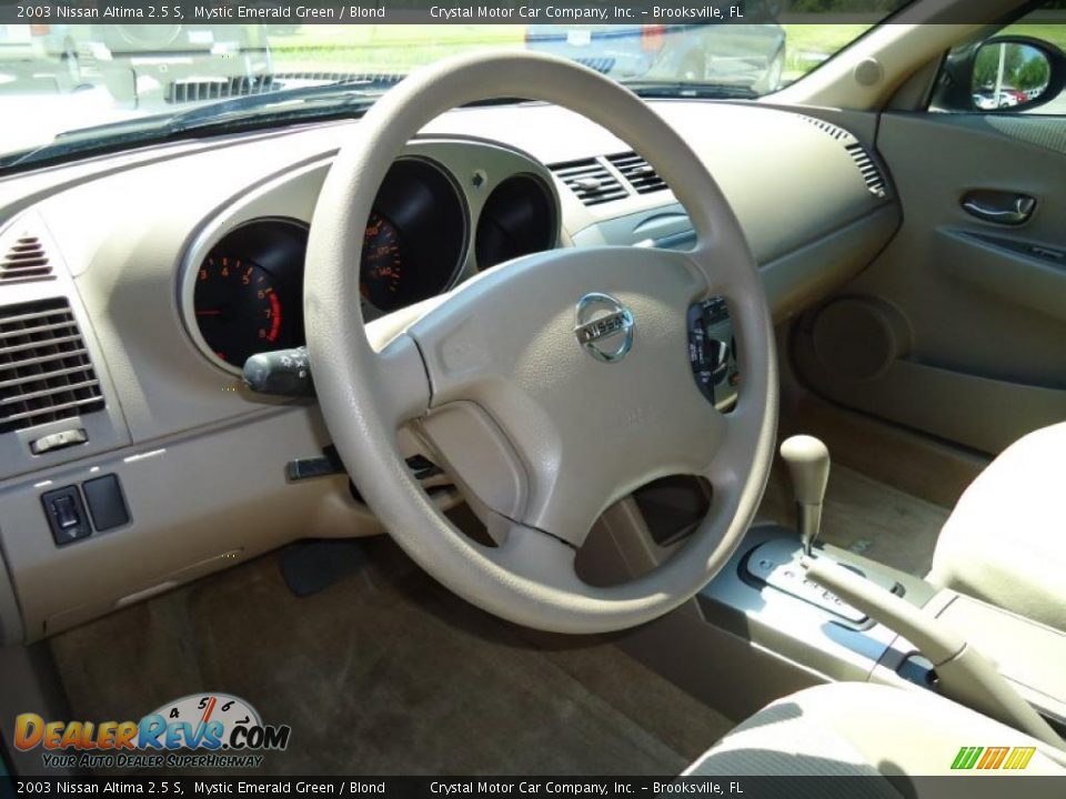2003 Nissan Altima 2.5 S Mystic Emerald Green / Blond Photo #6