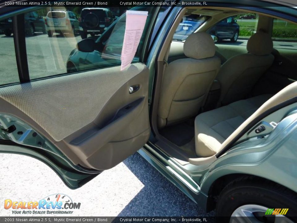 2003 Nissan Altima 2.5 S Mystic Emerald Green / Blond Photo #7
