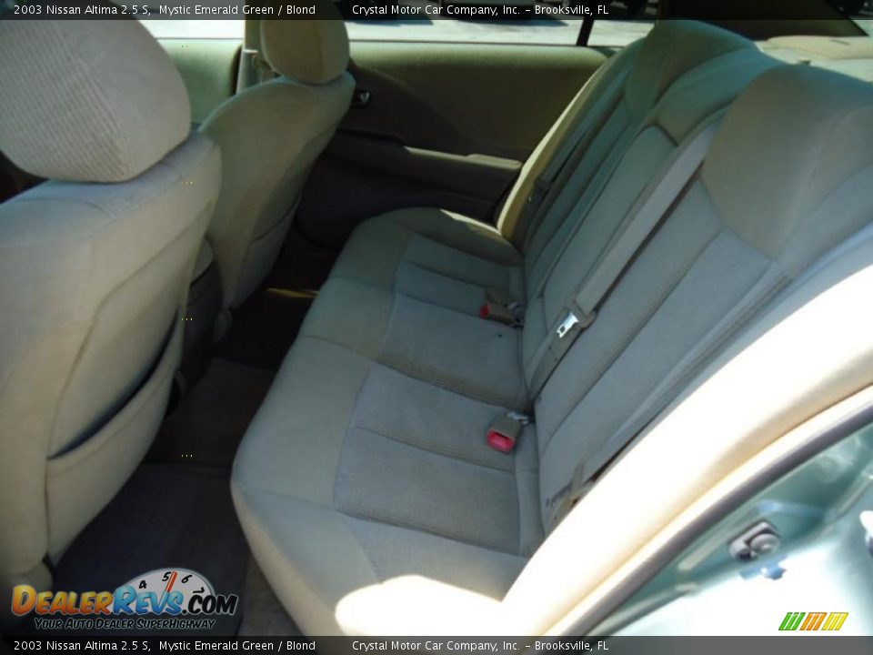 2003 Nissan Altima 2.5 S Mystic Emerald Green / Blond Photo #8