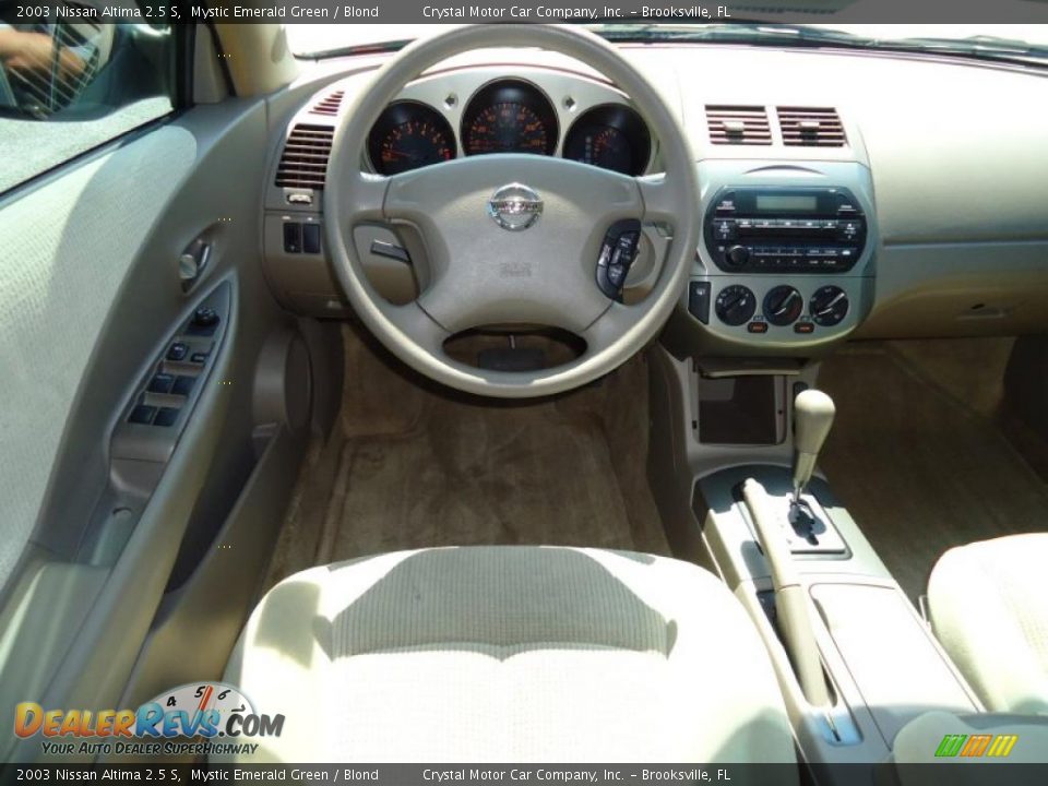 2003 Nissan Altima 2.5 S Mystic Emerald Green / Blond Photo #9