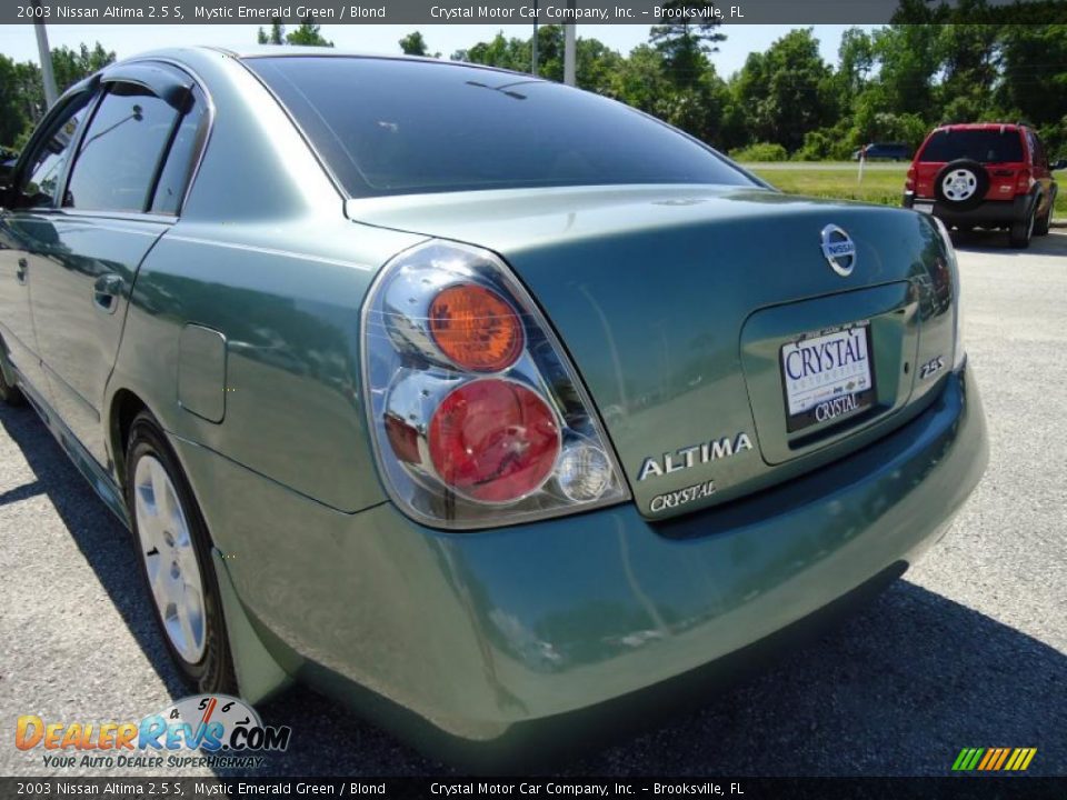 2003 Nissan Altima 2.5 S Mystic Emerald Green / Blond Photo #10