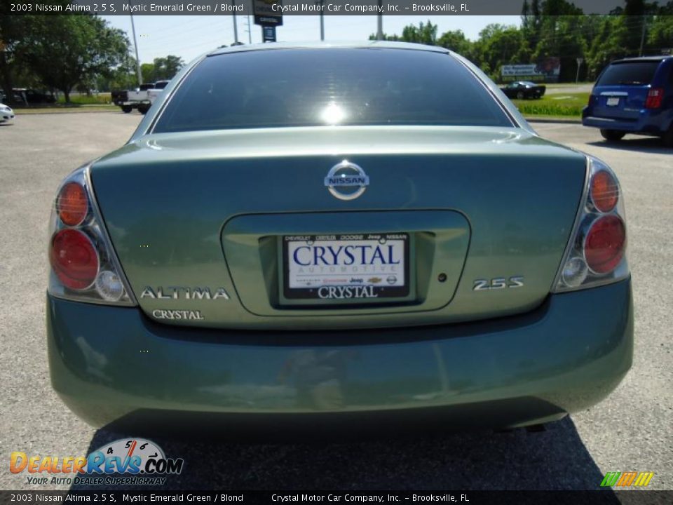 2003 Nissan Altima 2.5 S Mystic Emerald Green / Blond Photo #11