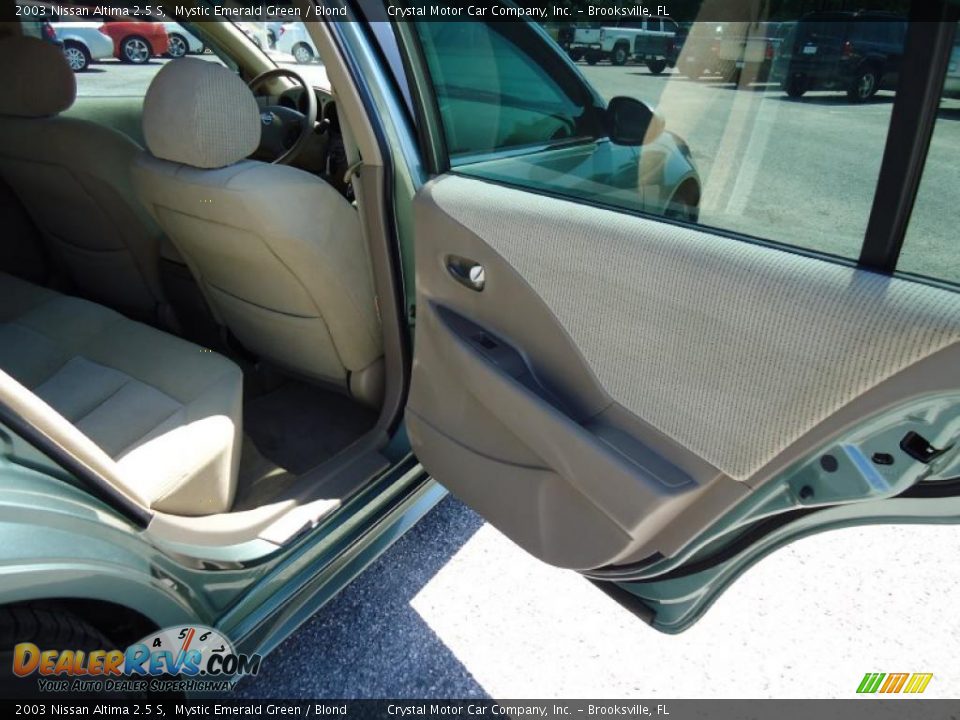 2003 Nissan Altima 2.5 S Mystic Emerald Green / Blond Photo #15