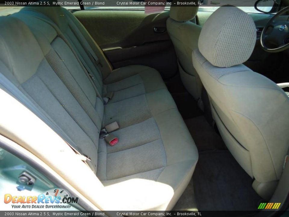 2003 Nissan Altima 2.5 S Mystic Emerald Green / Blond Photo #16