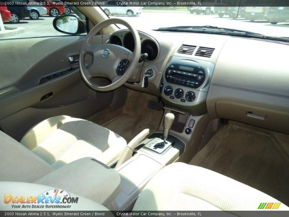 2003 Nissan Altima 2.5 S Mystic Emerald Green / Blond Photo #17