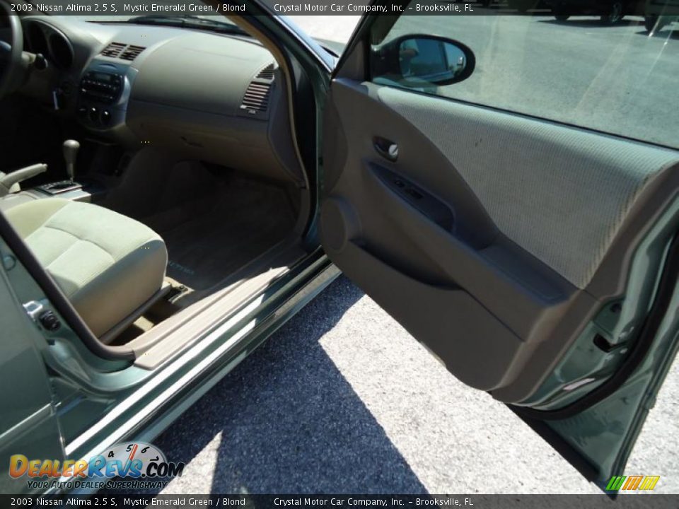 2003 Nissan Altima 2.5 S Mystic Emerald Green / Blond Photo #18