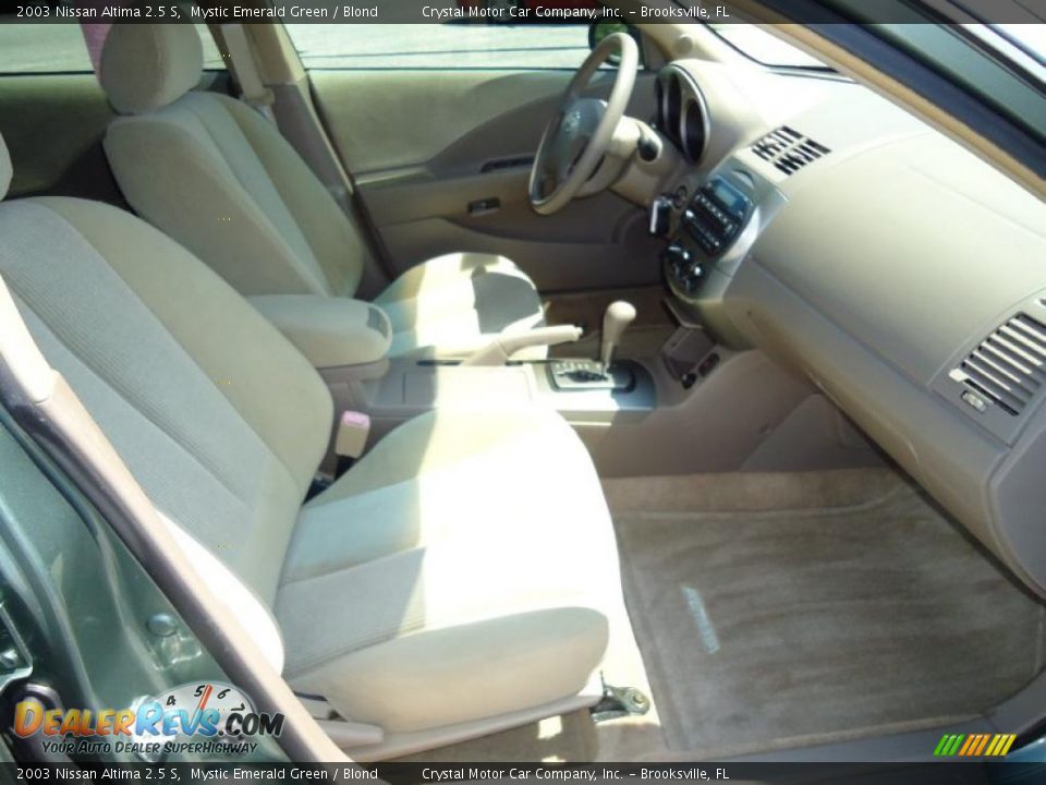 2003 Nissan Altima 2.5 S Mystic Emerald Green / Blond Photo #19