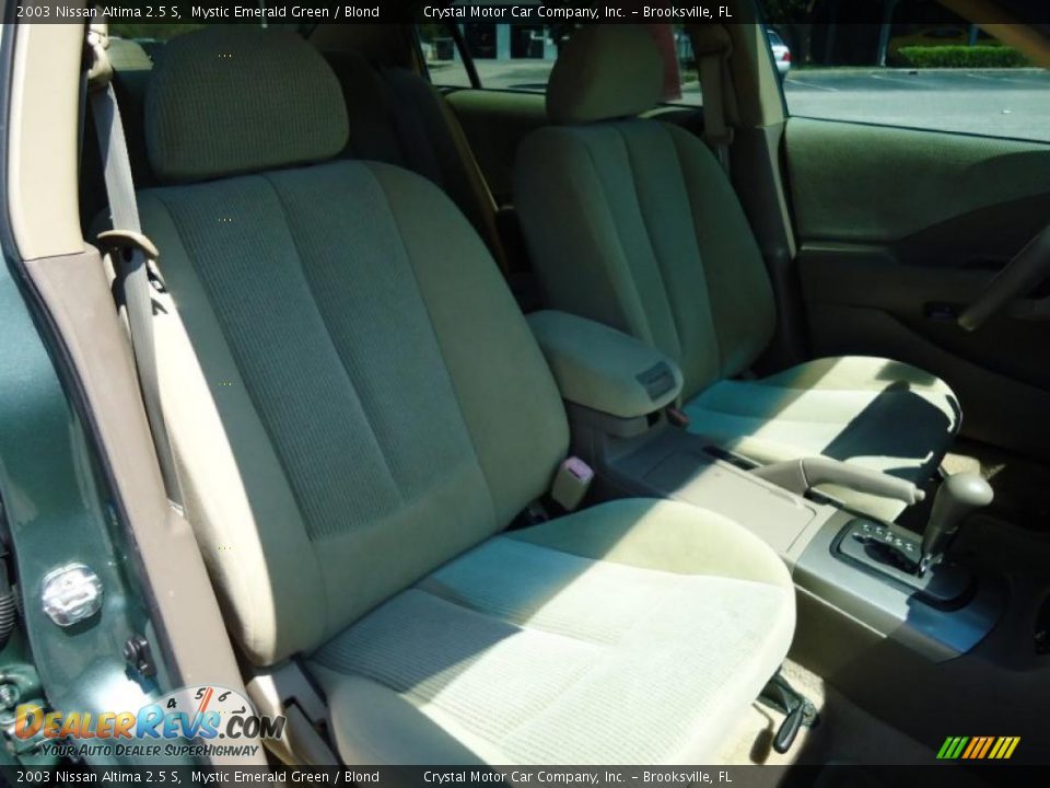 2003 Nissan Altima 2.5 S Mystic Emerald Green / Blond Photo #20