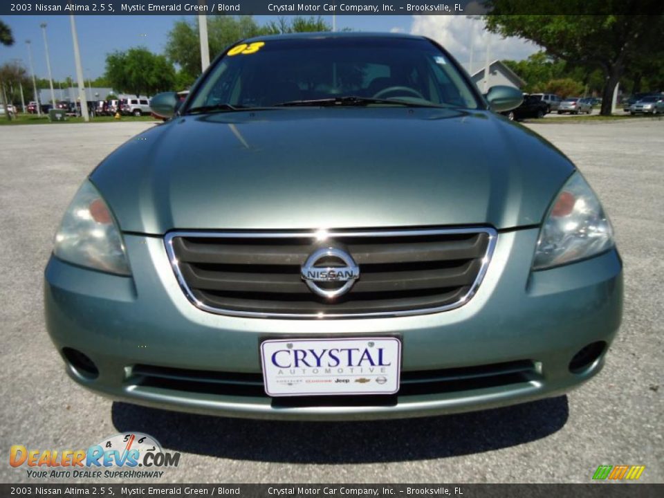 2003 Nissan Altima 2.5 S Mystic Emerald Green / Blond Photo #21