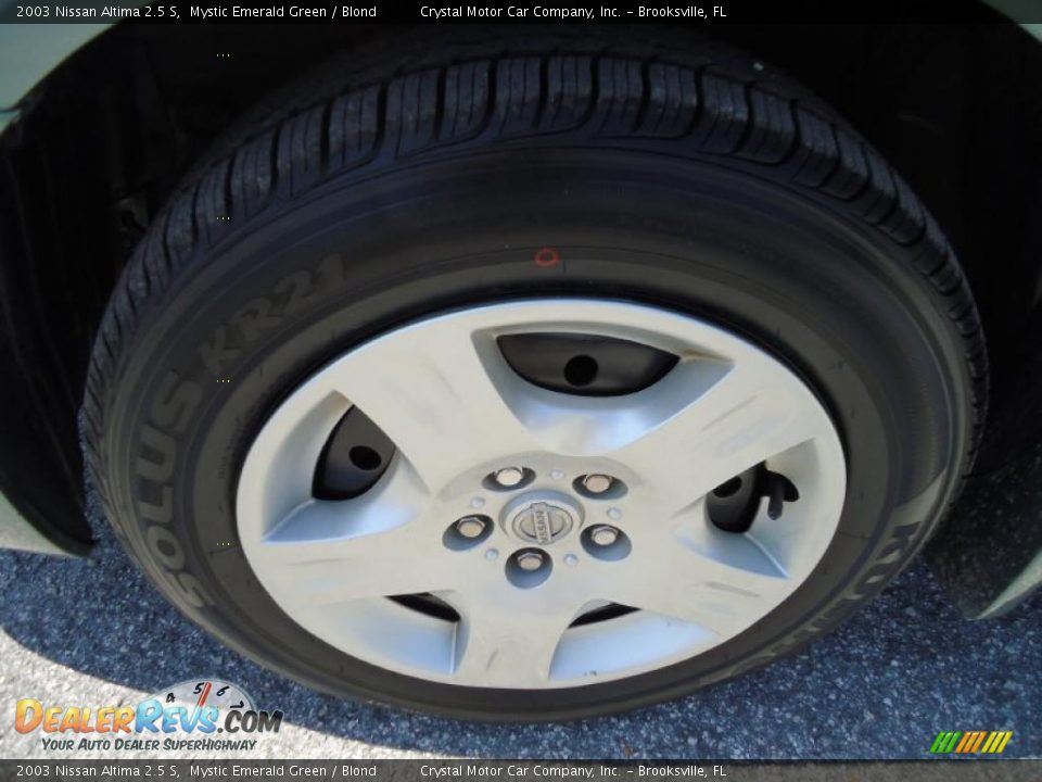 2003 Nissan Altima 2.5 S Mystic Emerald Green / Blond Photo #22