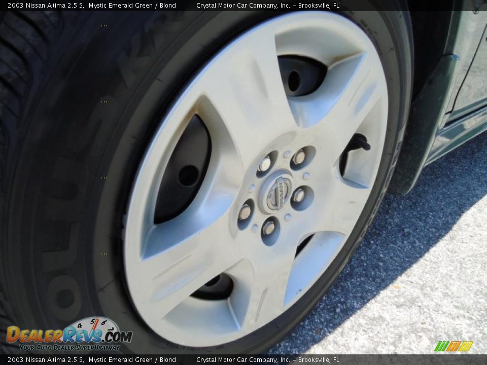 2003 Nissan Altima 2.5 S Mystic Emerald Green / Blond Photo #23