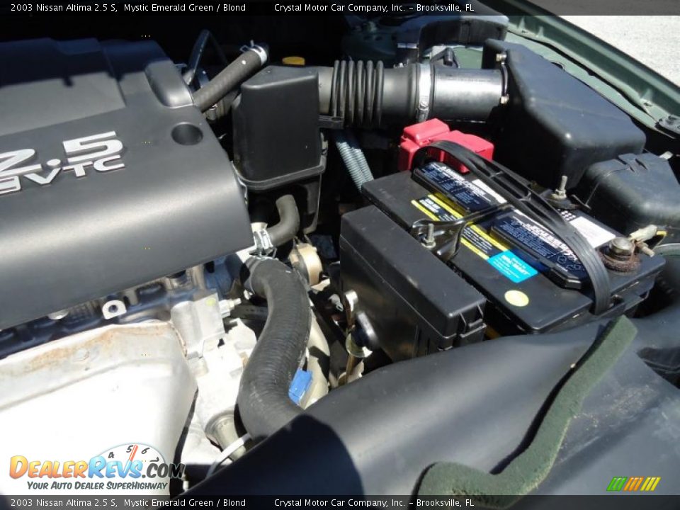 2003 Nissan Altima 2.5 S Mystic Emerald Green / Blond Photo #25