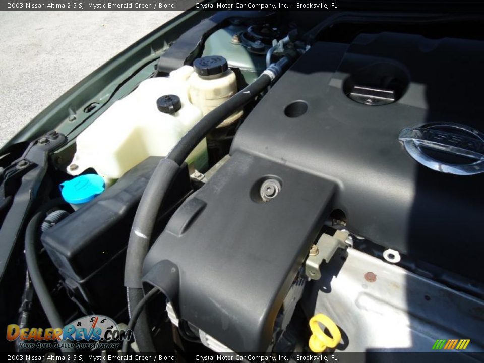2003 Nissan Altima 2.5 S Mystic Emerald Green / Blond Photo #26