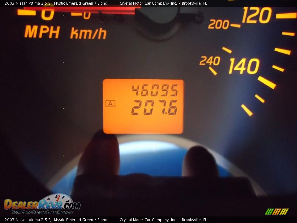 2003 Nissan Altima 2.5 S Mystic Emerald Green / Blond Photo #29