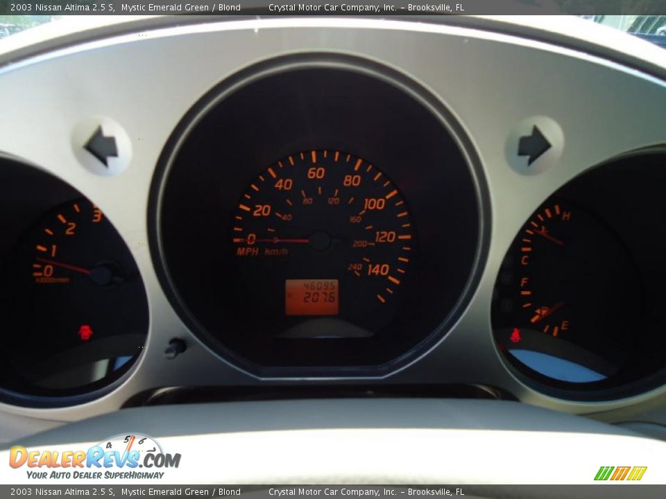 2003 Nissan Altima 2.5 S Mystic Emerald Green / Blond Photo #30