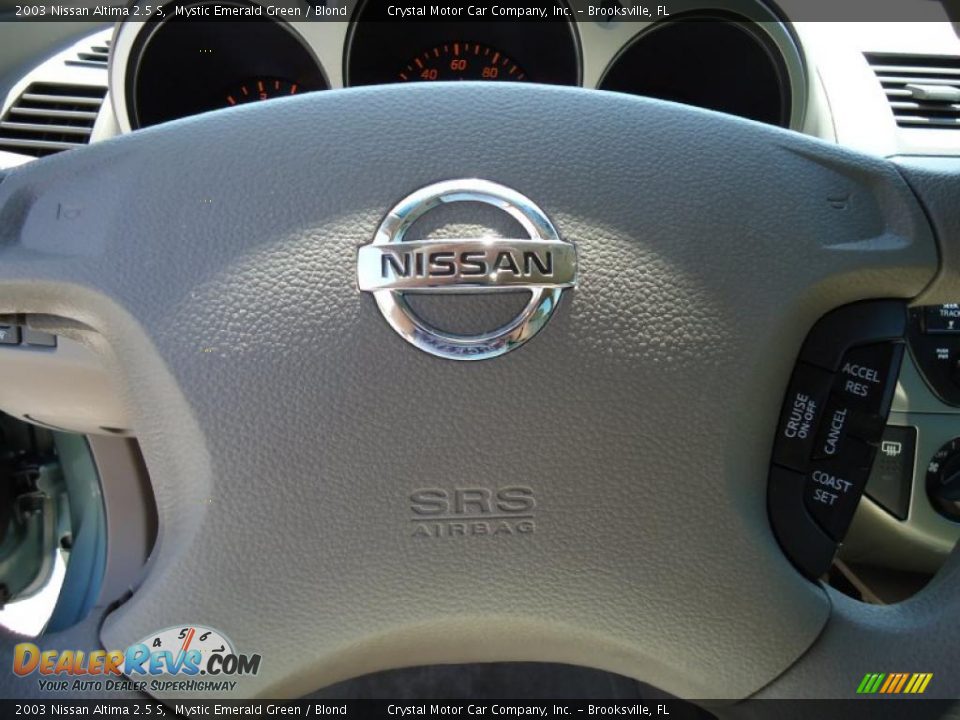 2003 Nissan Altima 2.5 S Mystic Emerald Green / Blond Photo #33