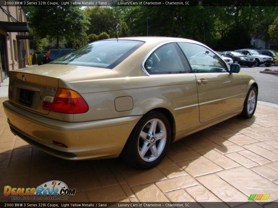 2000 BMW 3 Series 328i Coupe Light Yellow Metallic / Sand Photo #7