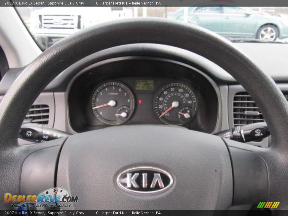 2007 Kia Rio LX Sedan Sapphire Blue / Gray Photo #15