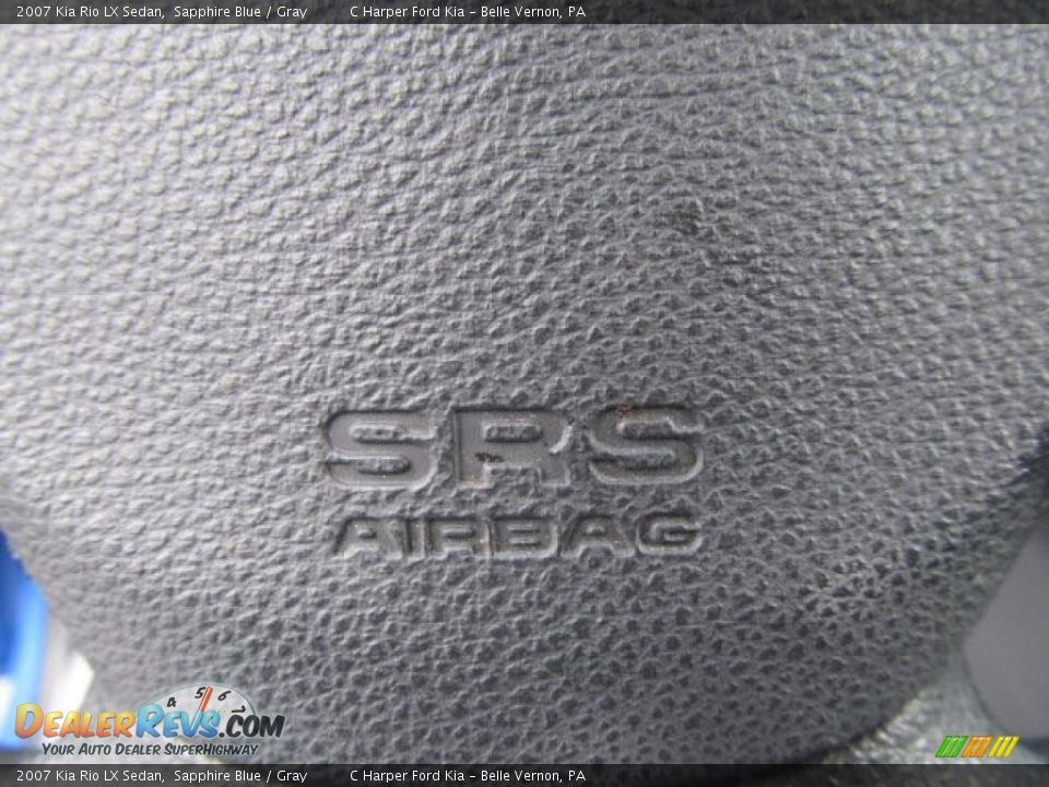 2007 Kia Rio LX Sedan Sapphire Blue / Gray Photo #18