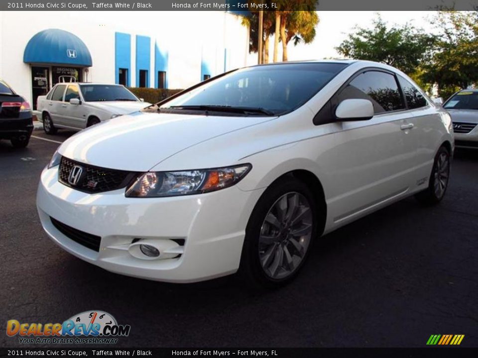 2011 Honda Civic Si Coupe Taffeta White / Black Photo #7