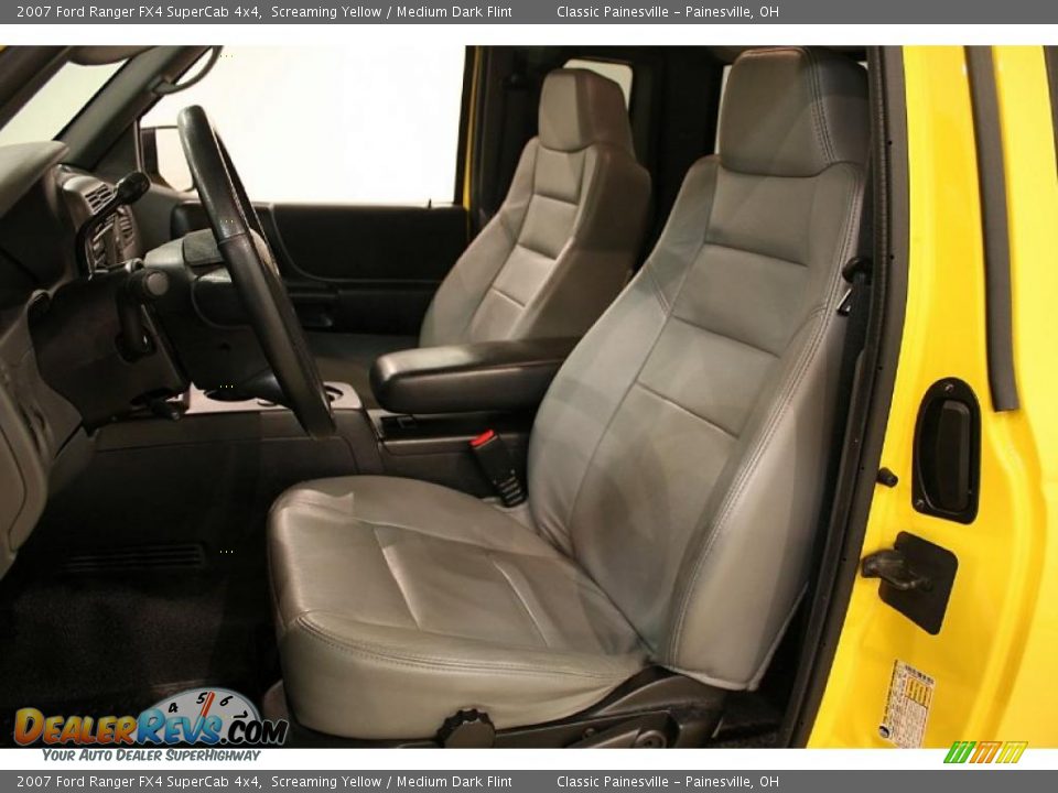 2007 Ford Ranger FX4 SuperCab 4x4 Screaming Yellow / Medium Dark Flint Photo #6