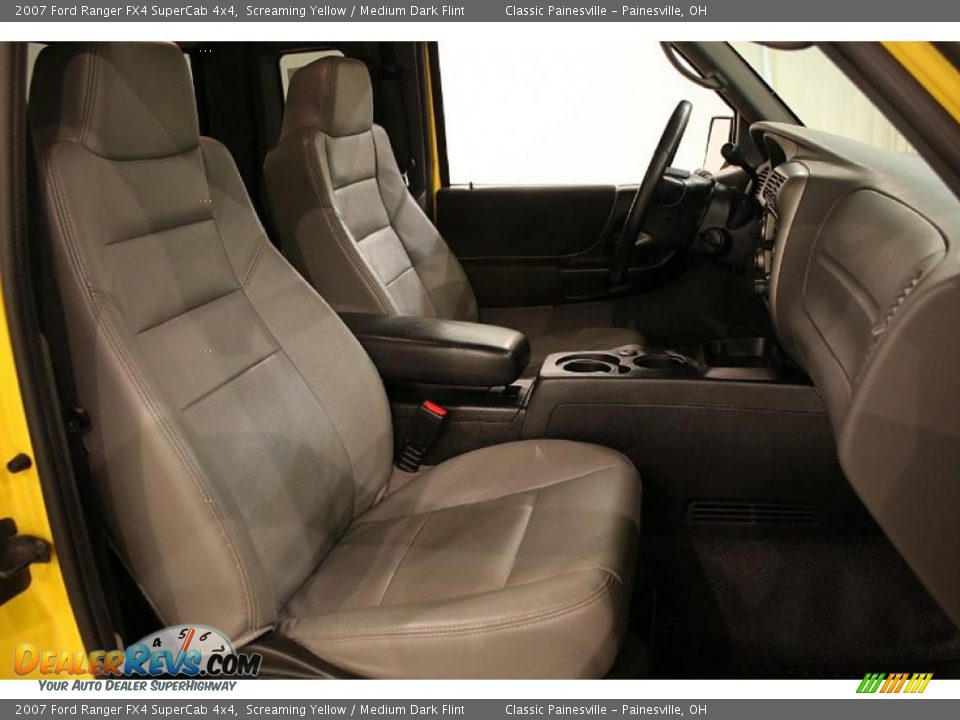 2007 Ford Ranger FX4 SuperCab 4x4 Screaming Yellow / Medium Dark Flint Photo #10