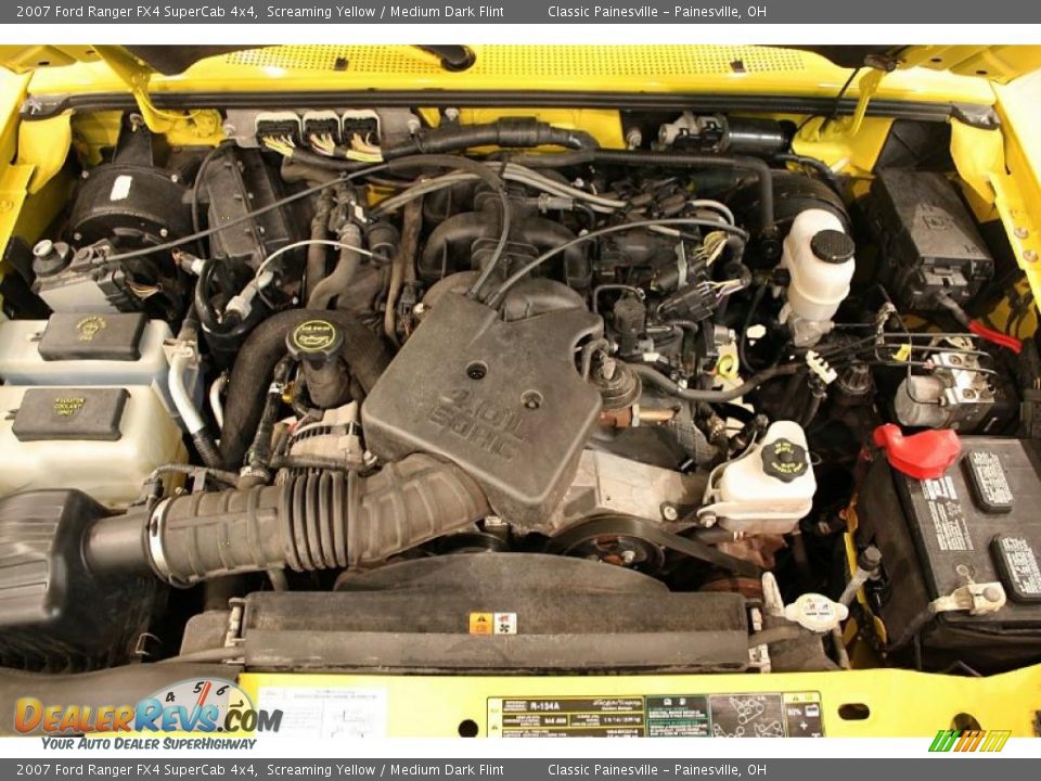 2007 Ford Ranger FX4 SuperCab 4x4 Screaming Yellow / Medium Dark Flint Photo #14