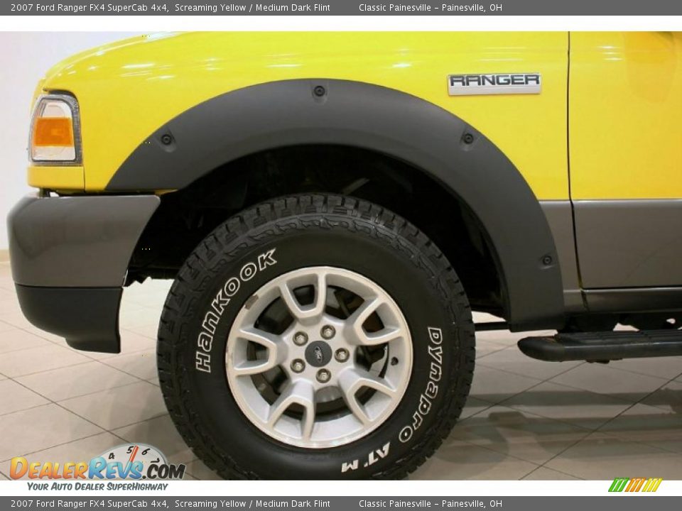 2007 Ford Ranger FX4 SuperCab 4x4 Screaming Yellow / Medium Dark Flint Photo #15