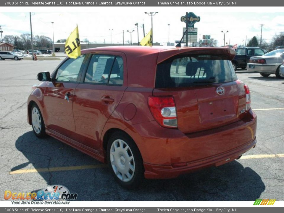 2008 Scion xD Release Series 1.0 Hot Lava Orange / Charcoal Gray/Lava Orange Photo #6