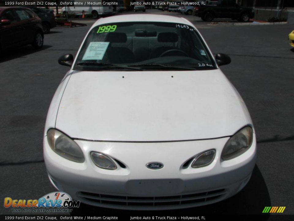 1999 Ford Escort ZX2 Coupe Oxford White / Medium Graphite Photo #3