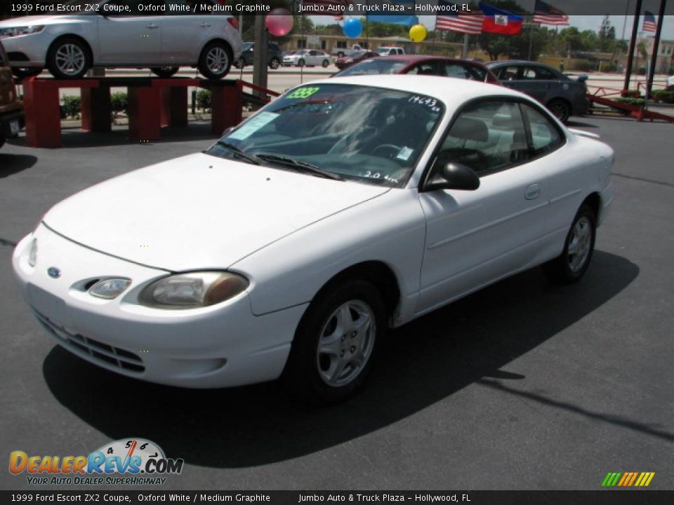 1999 Ford Escort ZX2 Coupe Oxford White / Medium Graphite Photo #5