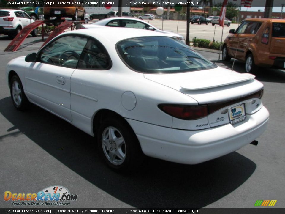 1999 Ford Escort ZX2 Coupe Oxford White / Medium Graphite Photo #7