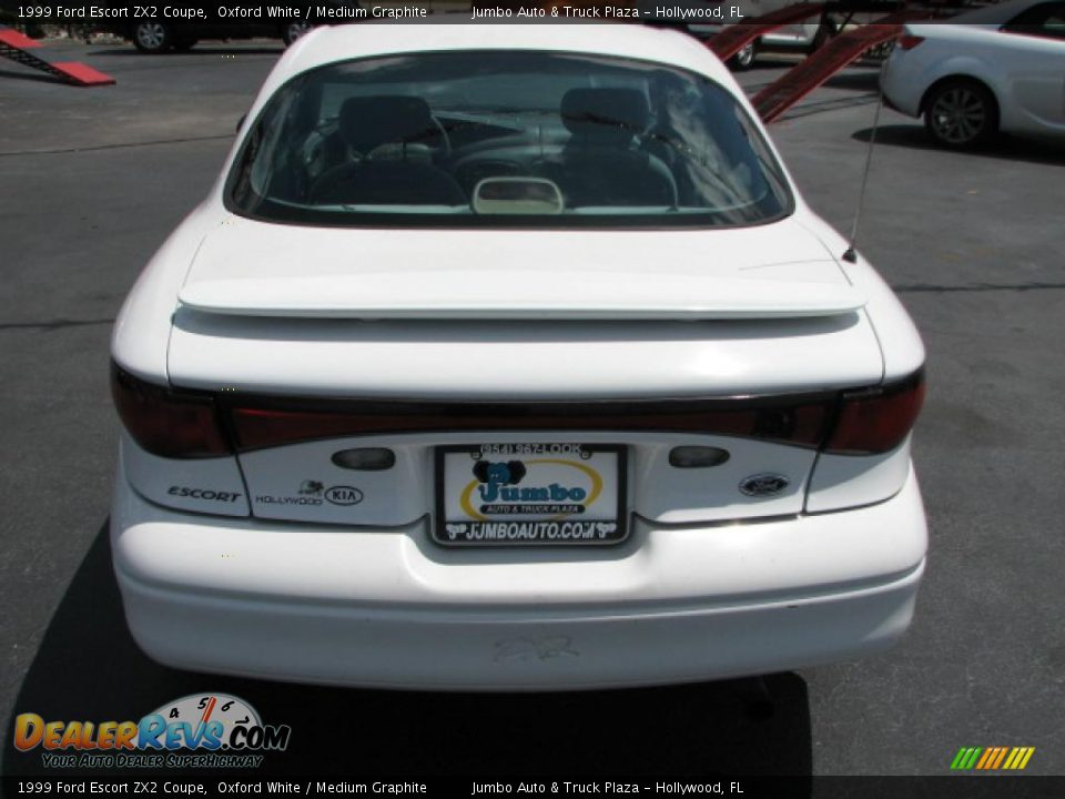 1999 Ford Escort ZX2 Coupe Oxford White / Medium Graphite Photo #9