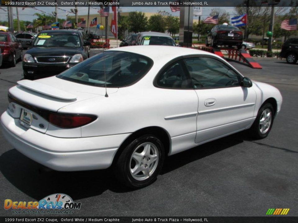 1999 Ford Escort ZX2 Coupe Oxford White / Medium Graphite Photo #11