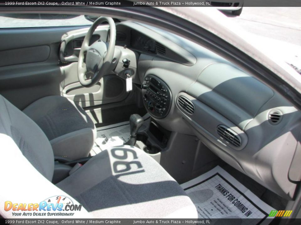1999 Ford Escort ZX2 Coupe Oxford White / Medium Graphite Photo #13