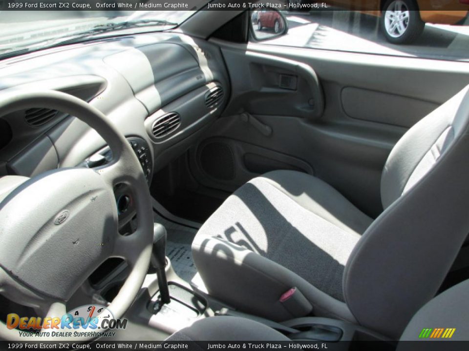 1999 Ford Escort ZX2 Coupe Oxford White / Medium Graphite Photo #17