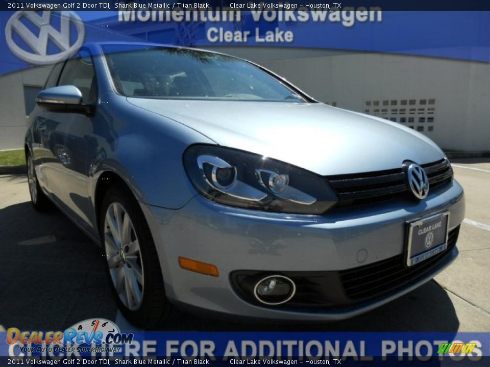 2011 Volkswagen Golf 2 Door TDI Shark Blue Metallic / Titan Black Photo #1