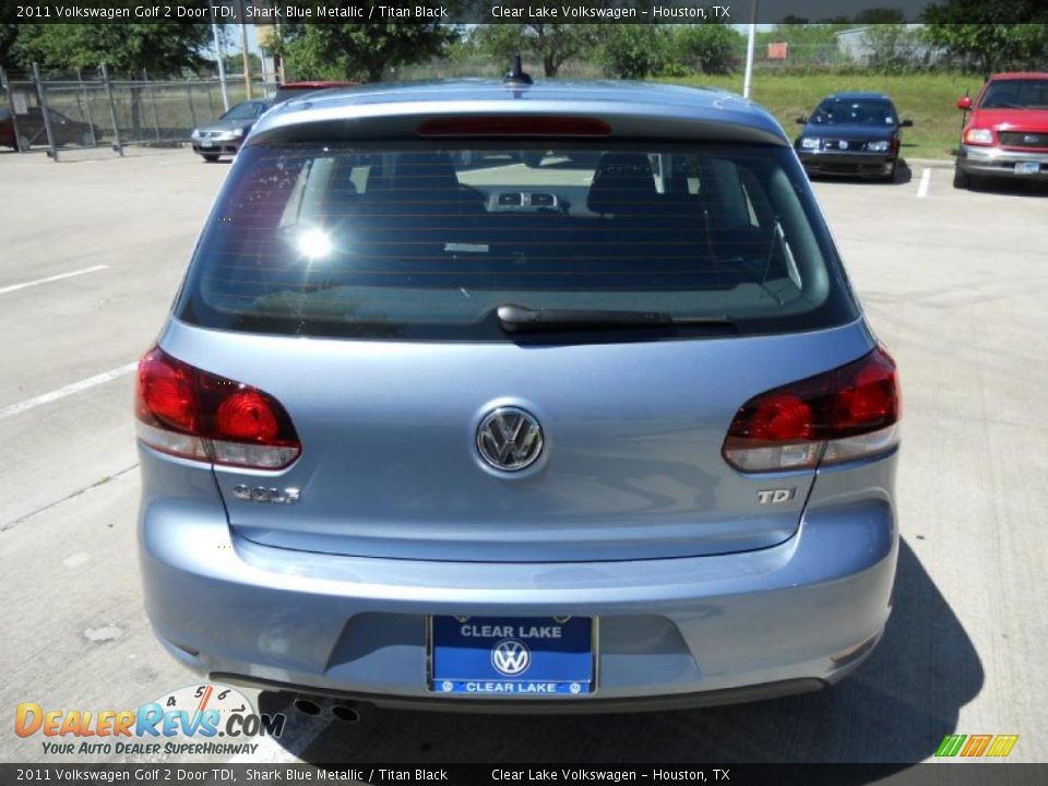 2011 Volkswagen Golf 2 Door TDI Shark Blue Metallic / Titan Black Photo #6