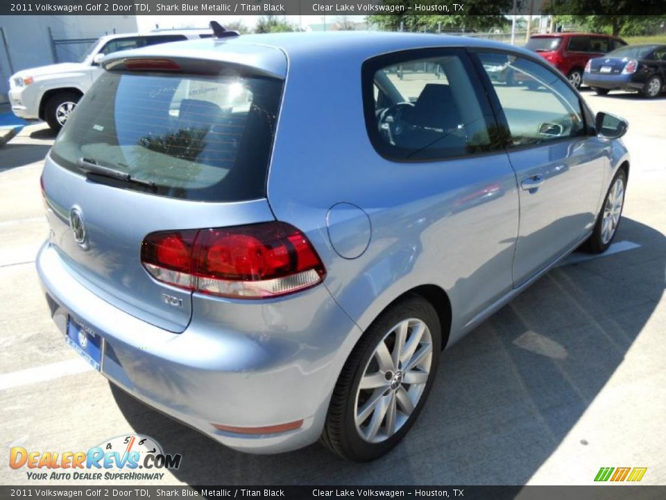2011 Volkswagen Golf 2 Door TDI Shark Blue Metallic / Titan Black Photo #7