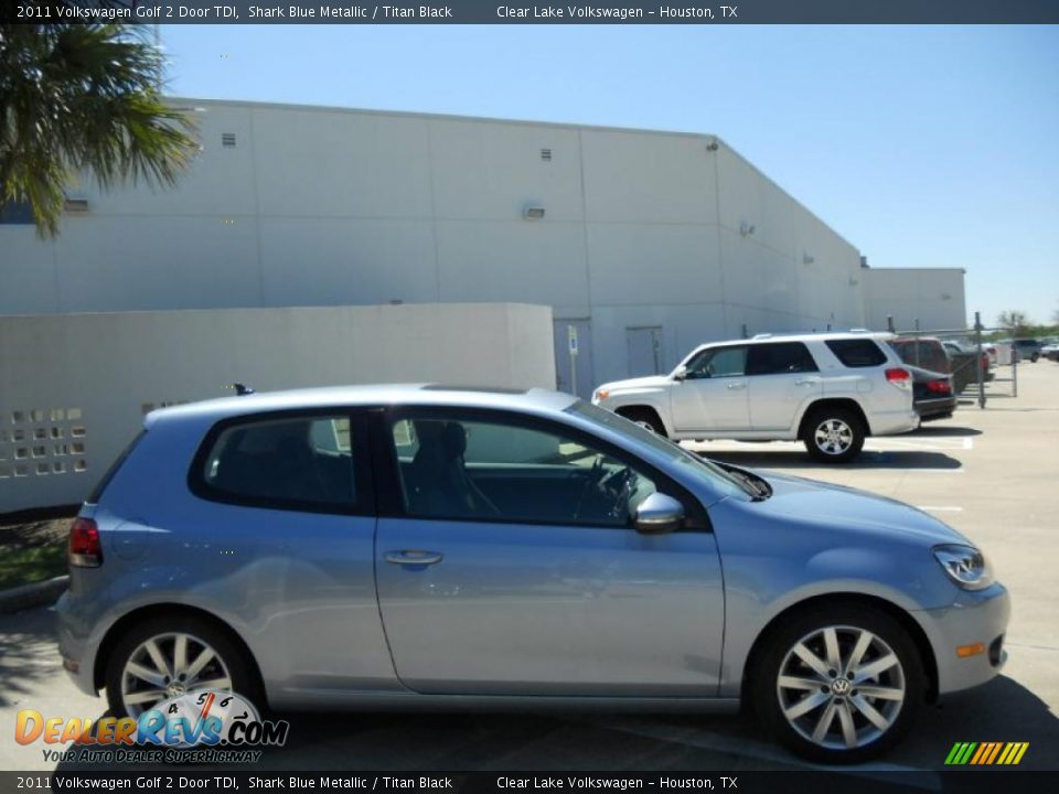 2011 Volkswagen Golf 2 Door TDI Shark Blue Metallic / Titan Black Photo #8