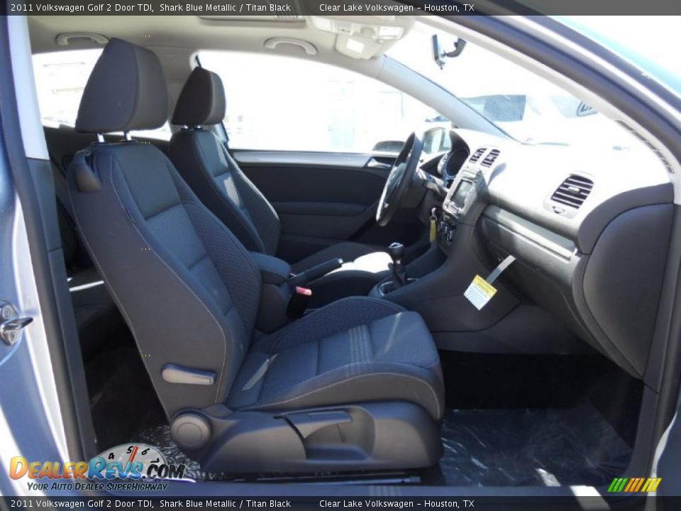 2011 Volkswagen Golf 2 Door TDI Shark Blue Metallic / Titan Black Photo #13